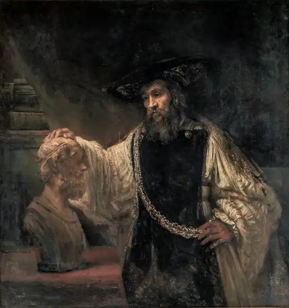 Rembrandt, van Rijn: Aristotle with a bust of Homer