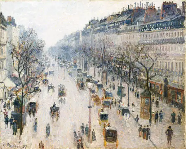 Pissarro, Camille: The Boulevard Montmartre on a winter morning