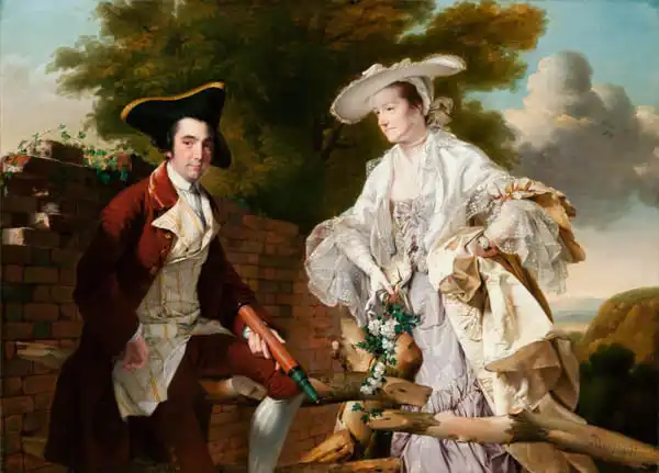 Wright, Joseph: Portrait of Peter Perez Burdett and his first wife, Hannah