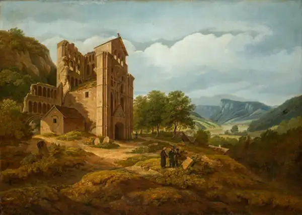 Manes, Antonin: Landscape with temple ruins