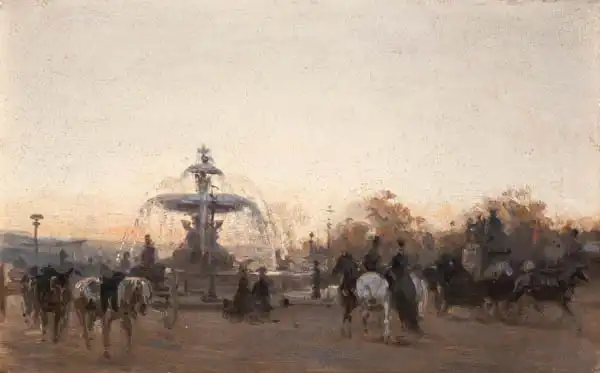 Barvitius, Viktor: Place de la Concorde in Paris, study