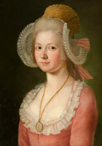Jahn, Jan Jakub Quirin: Portrait of a lady in bonnet