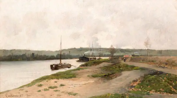 Chittussi, Antonin: Landscape with Seine