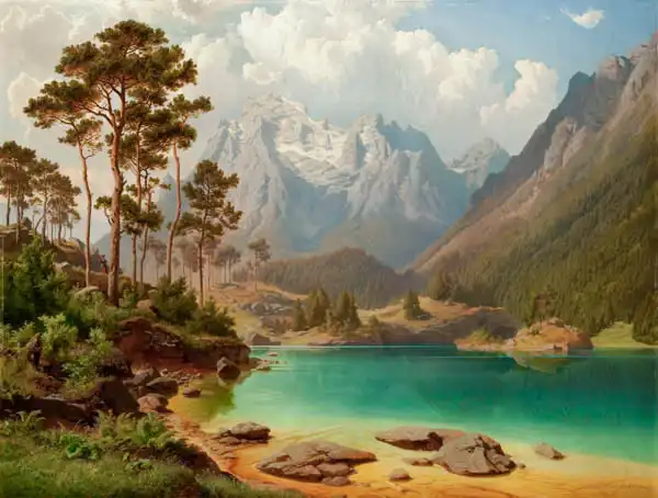 Haushofer, Max: Weissesensee à Lermoos dans le Tyrol