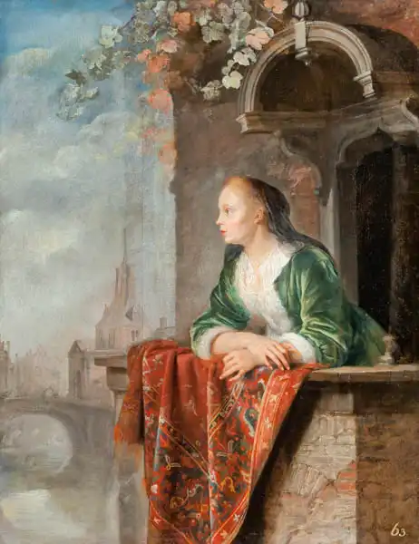 Dou, Gerrit: Young lady on the balcony