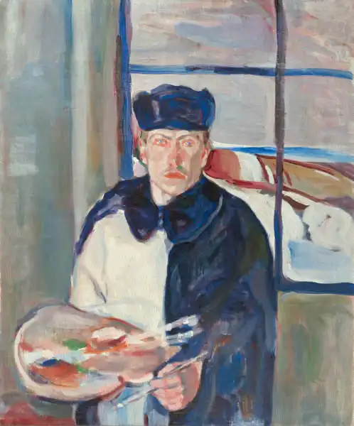 Prucha, Jindrich: Self-portrait in a winter garment