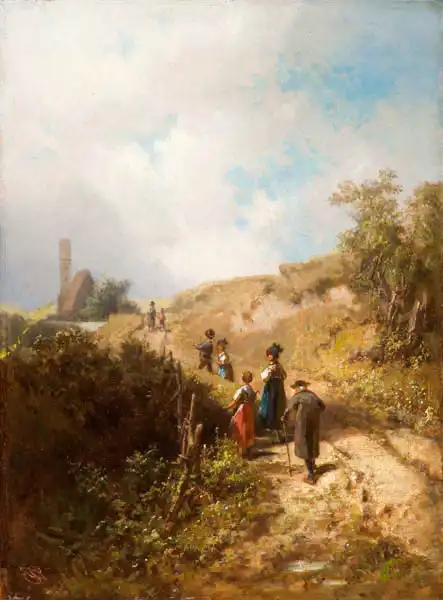 Spitzweg, Carl: Path to the church