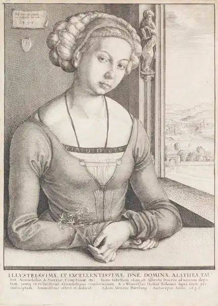Hollar, Václav: Woman with coiled hair / Žena se stočenými vlasy