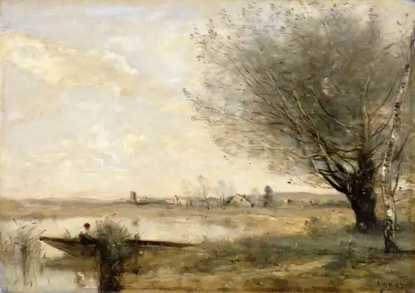 Corot, J. B. Camille: Fisherman on the shore