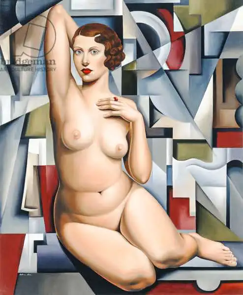 Abel, Catherin: Seated Cubist Nude