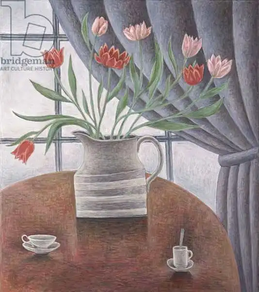 Addinall, Rut: Tulipes, rideau, tasses