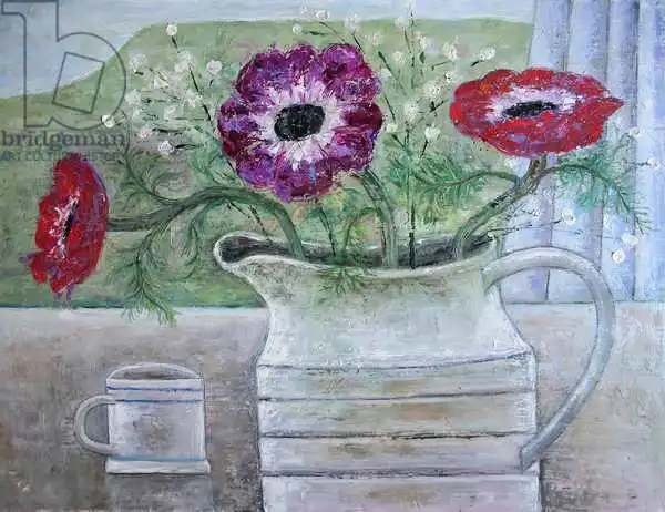 Addinall, Rut: Anemones in White Jug
