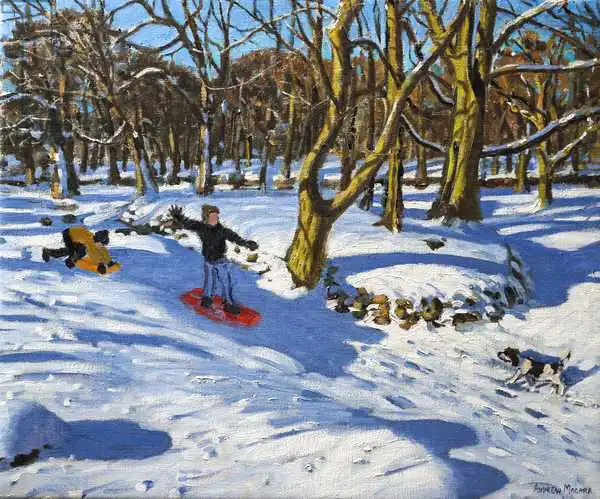 Macara, Andre: Red sledge,Lomberdale Hall,Derbyshire