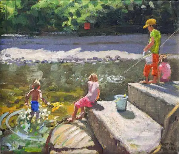Macara, Andre: Pêche aux enfants, Looe, Cornwall