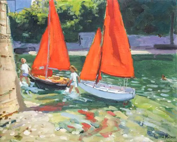 Macara, Andre: Filles avec des bateaux à voile Looe