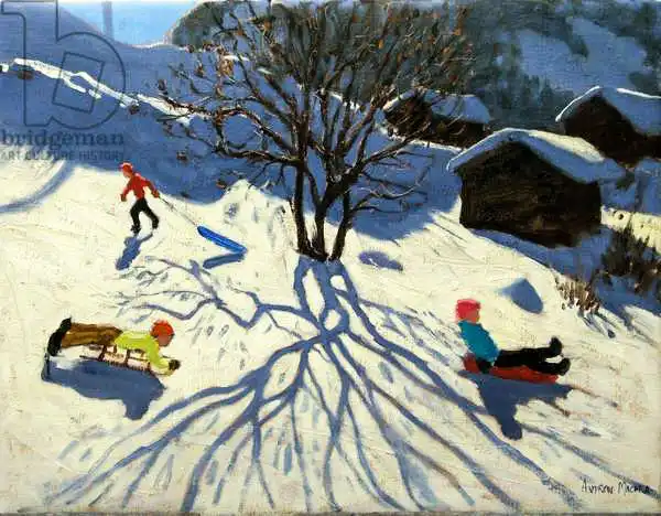 Macara, Andre: Hiver Hillside, Morzine, France