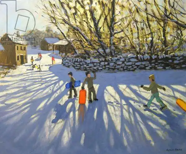 Macara, Andre: Sledge rouge, Monyash, Derbyshire