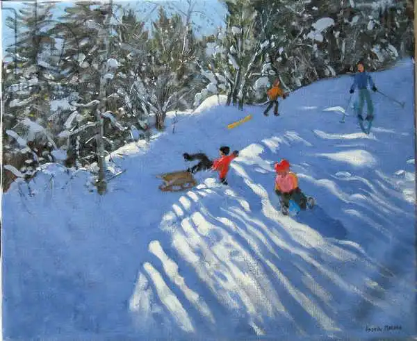 Macara, Andre: Tomber du traîneau, morzine