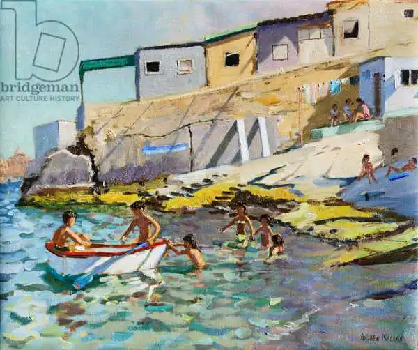 Macara, Andre: Le bateau à rames, Valetta, Malte
