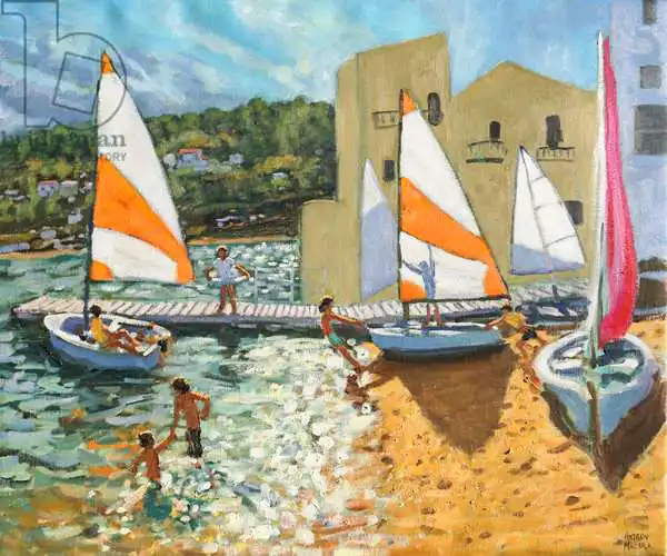 Macara, Andre: Lancement de bateaux, Calella de Palafrugell, Espagne