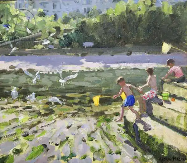 Macara, Andre: Enfants et mouettes, Looe