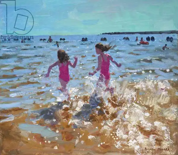 Macara, Andre: Éclaboussant dans la mer, Clacton. 2014