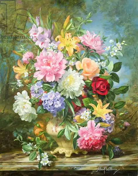 Williams, Albert: Pivoines et fleurs mélangées