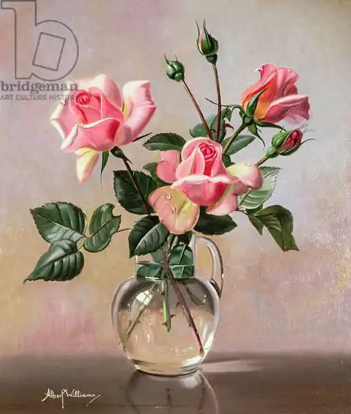 Williams, Albert: AB69 Pink Rosen in einem Glaskrug