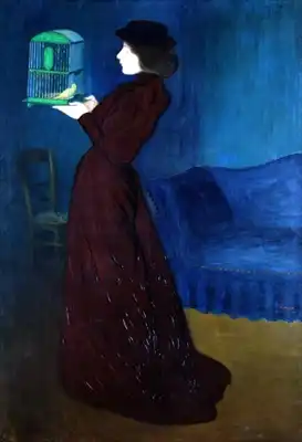 Rippl-Ronai, Jozsef: Woman with bird cage