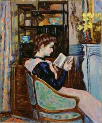 Guillaumin, Jean: Miss Guillaumin with a book