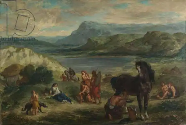 Delacroix, Eugene: Ovide parmi les Scythiens