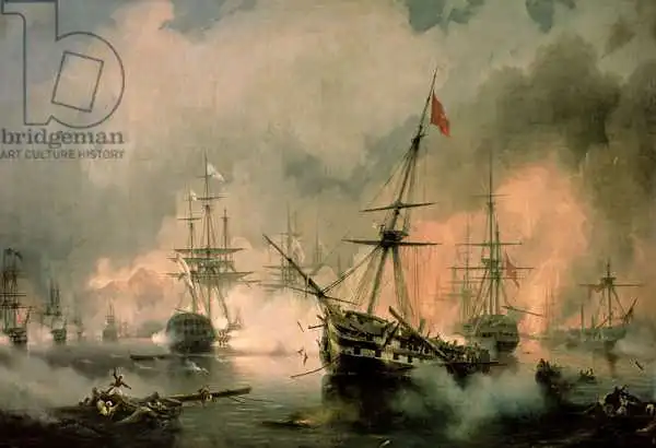 Aivazovsky, Ivan K.: The Battle of Navarino, 20th October 1827