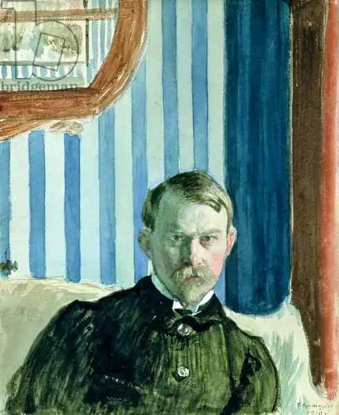 Kustodiev, Boris Mihajlovic: Self Portrait