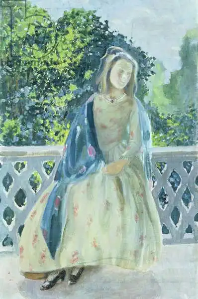 Borisov-Musatov, Viktor Elpidiforovich: Fille sur balcon