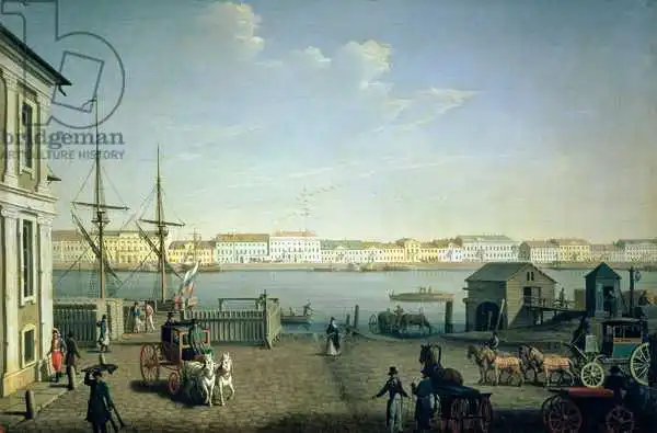 Patersson, Benjamin: English Shore Street in St Petersburg, 1790s