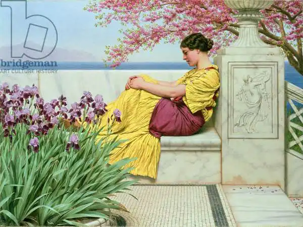 Godward, John William: Under the Blossom that Hangs on the Bough