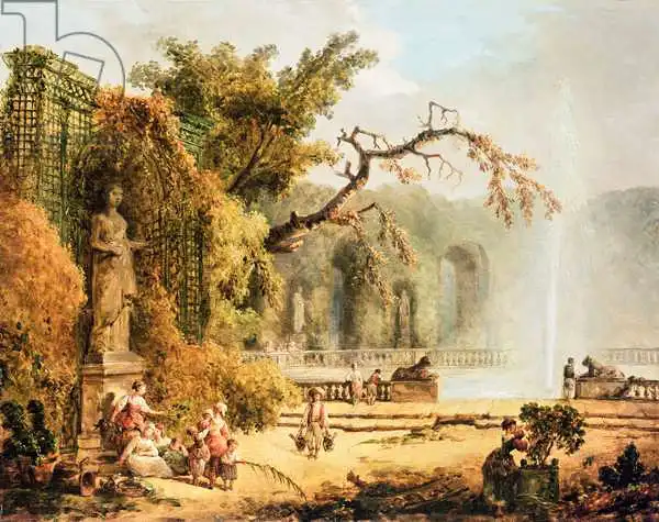 Robert, Hubert: Scène de jardin romantique