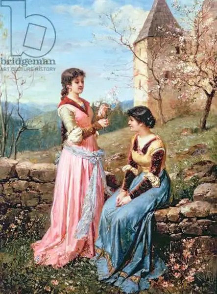 Italian school (19th century): Primavera en la Toscana