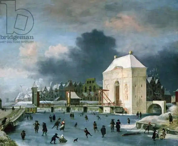 Beerstraten, Anthonie: Town gate at Leiden