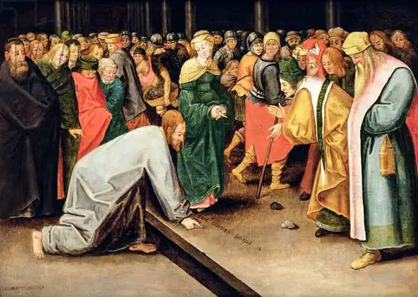 Brueghel, Pieter, the younger: Christ and the women taken in adultery
