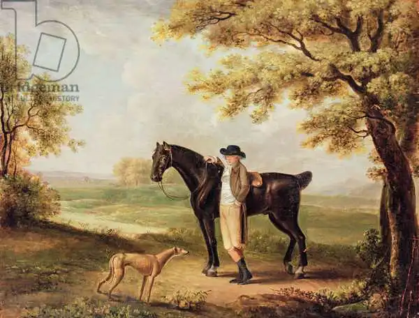 Garrard, George: Horse, rider and whippet