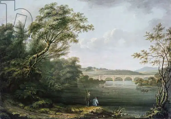 Unknown: Paysage anglais avec pêcheurs
