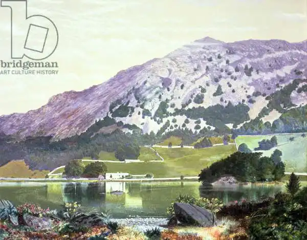 Grimshaw, John: Nab Scar from the South Side of Rydal Water - Heather in Bloom, September