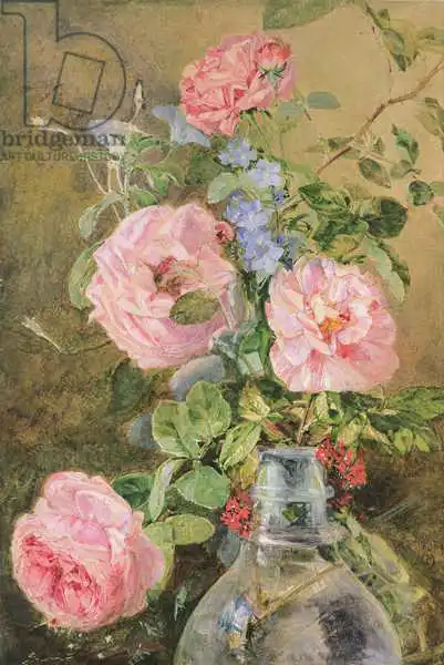 Holland, James: Roses, Convolvulus and Delphiniums