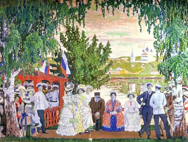 Kustodiev, Boris Mihajlovic: Festive Gathering