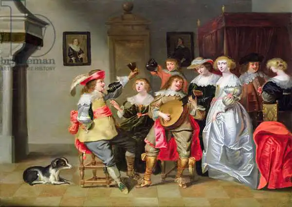 Lamen, Christoffel Jacobsz van der: Una compañía elegante Merry-making en un interior