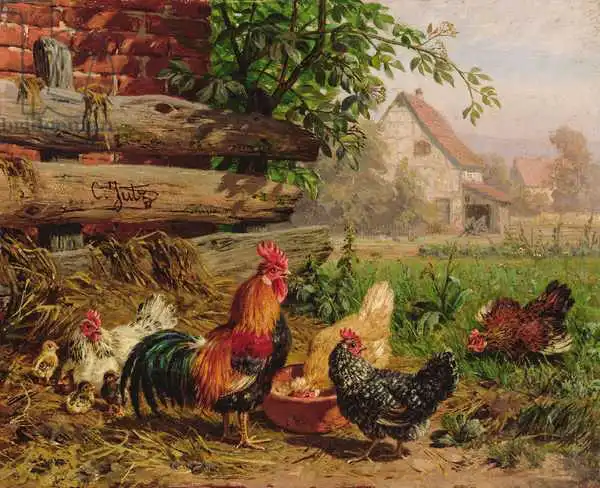 Jutz, Carl: Farmyard Chickens