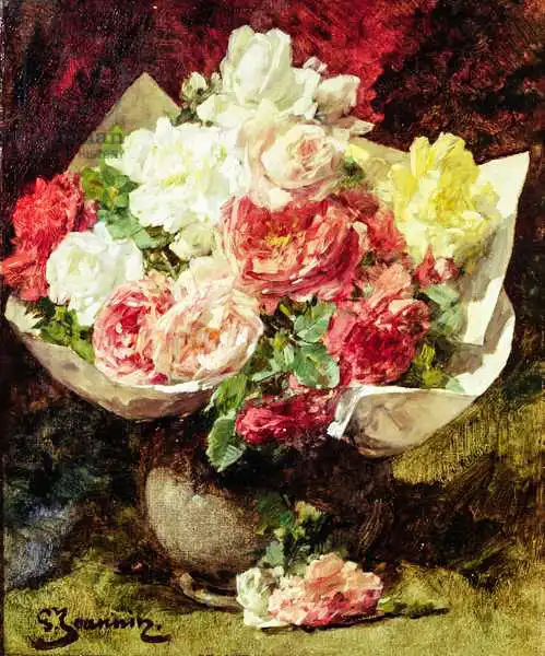 Jeannin, Georges: Flowers in a Vase