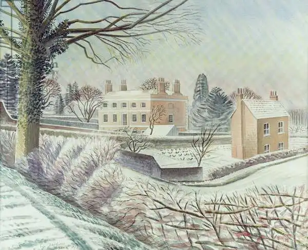 Ravilious, Eric: Vicarage in the snow