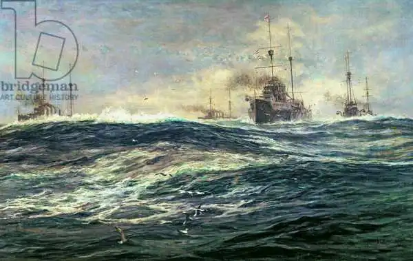 Wyllie, William Lionel: 1st Battle Squadron of Dreadnoughts Steaming down the Channel in 1911